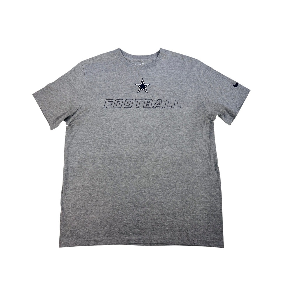 Nike Dallas Cowboys Football T-Shirt Mens Large Gray Heathered NFL Equipment L‎